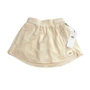 Alo Yoga High-Waist Elevation Mini Skirt in Ivory